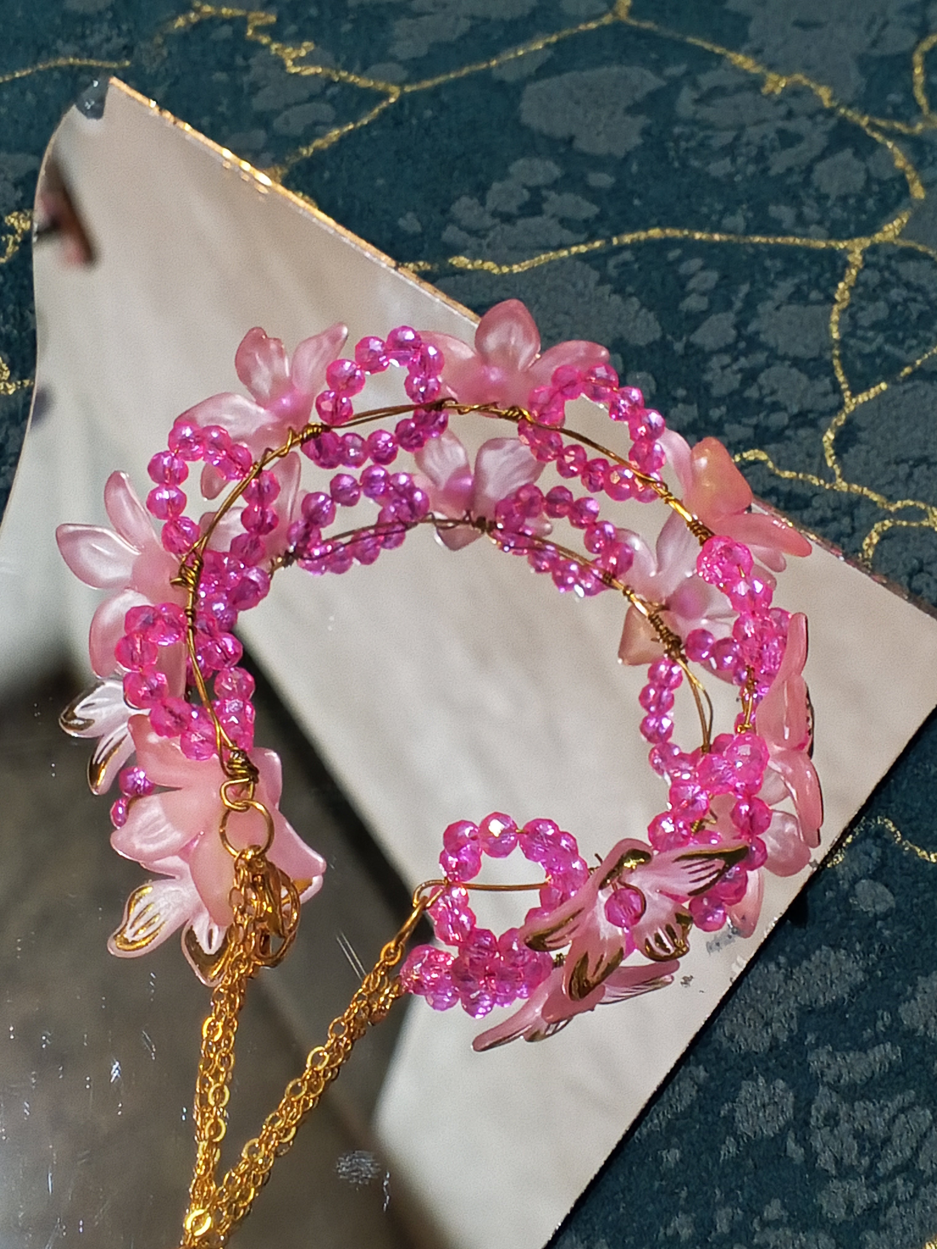Pink Karah twisted Bracelet