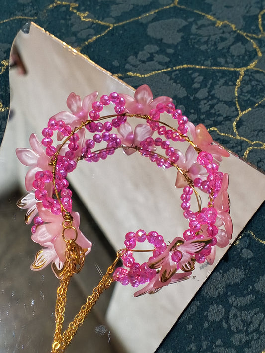 Pink Karah twisted Bracelet