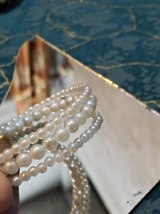 3 layers white pearl Bracelet