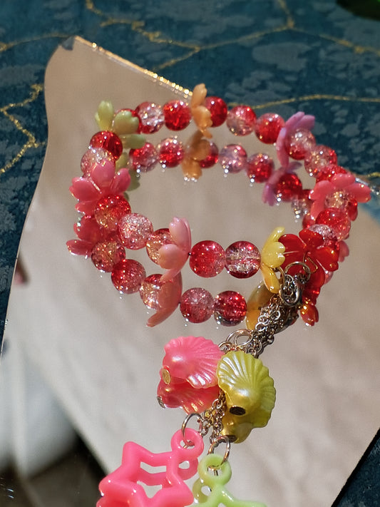 Red Crystals Ball Bracket