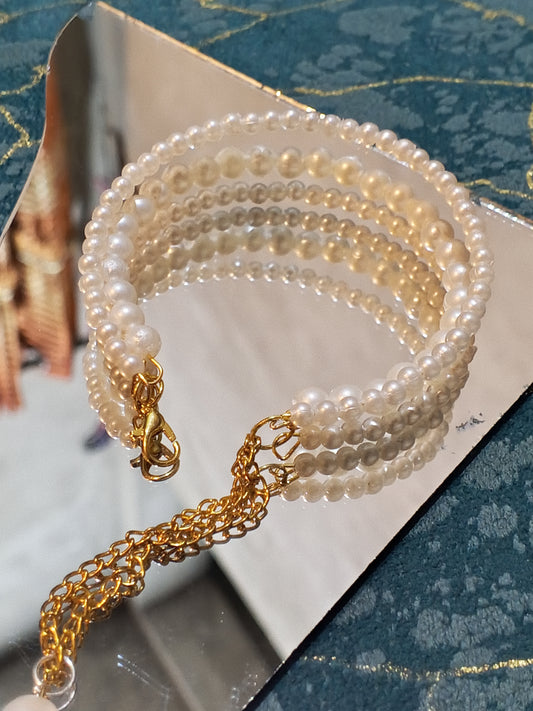 3 layers white pearl Bracelet