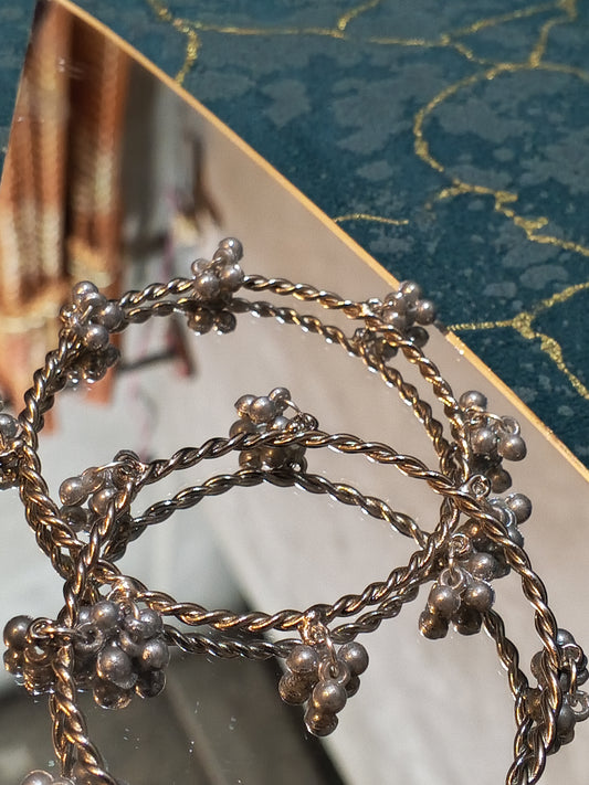 Antique Silver Ghungroo Chooriyaan – Traditional Twisted Design (Pair)