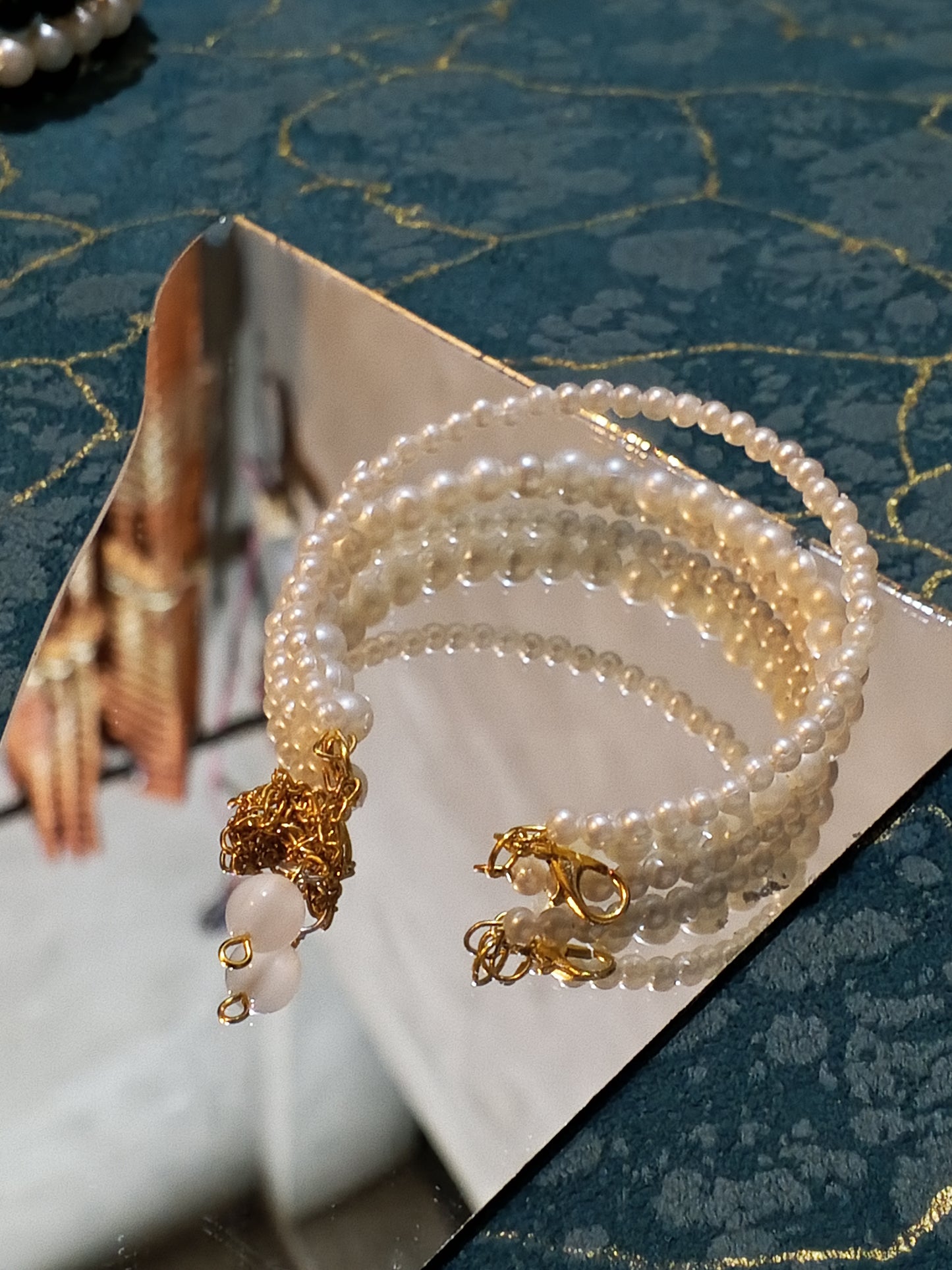 3 layers white pearl Bracelet