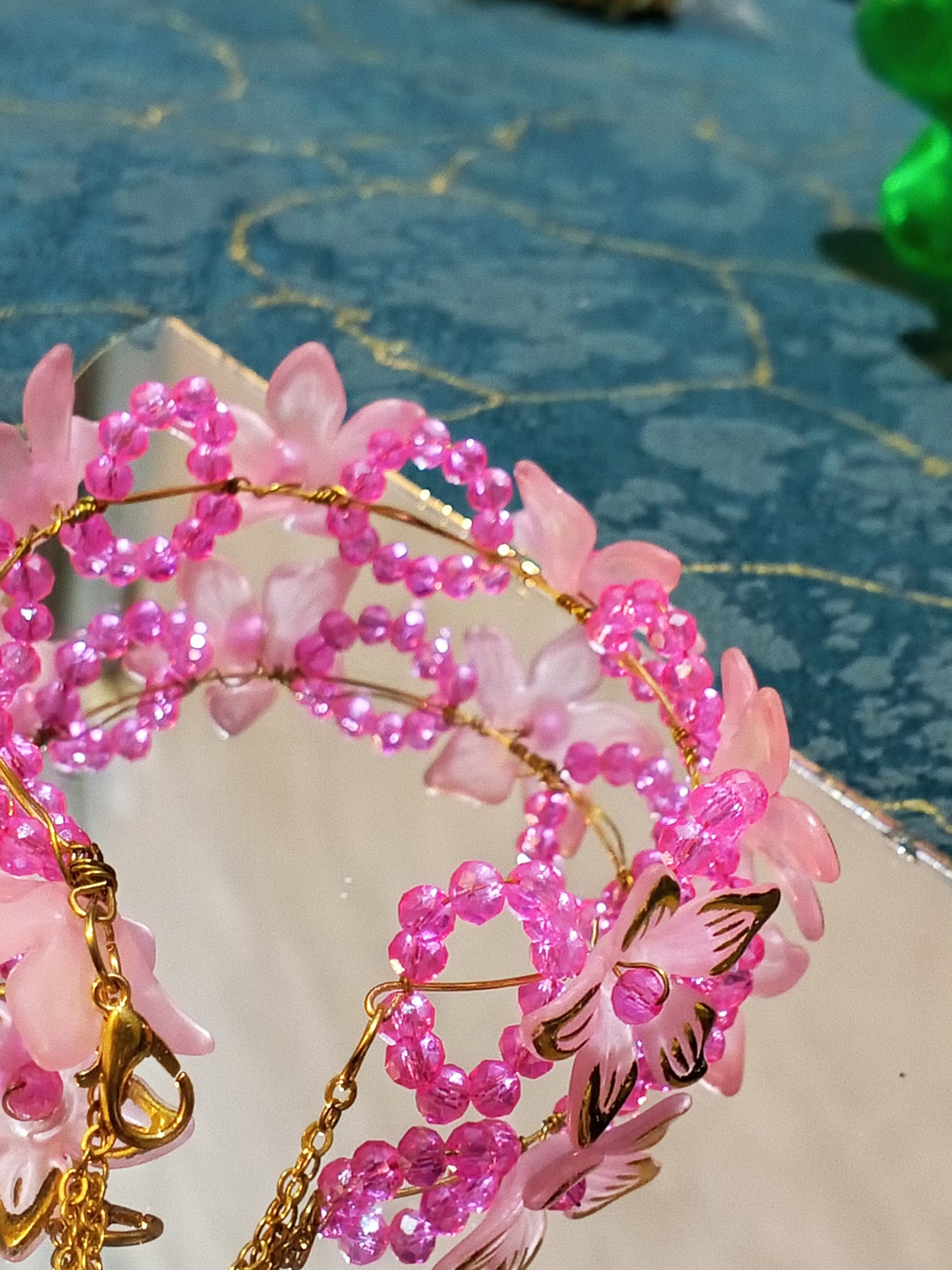 Pink Karah twisted Bracelet